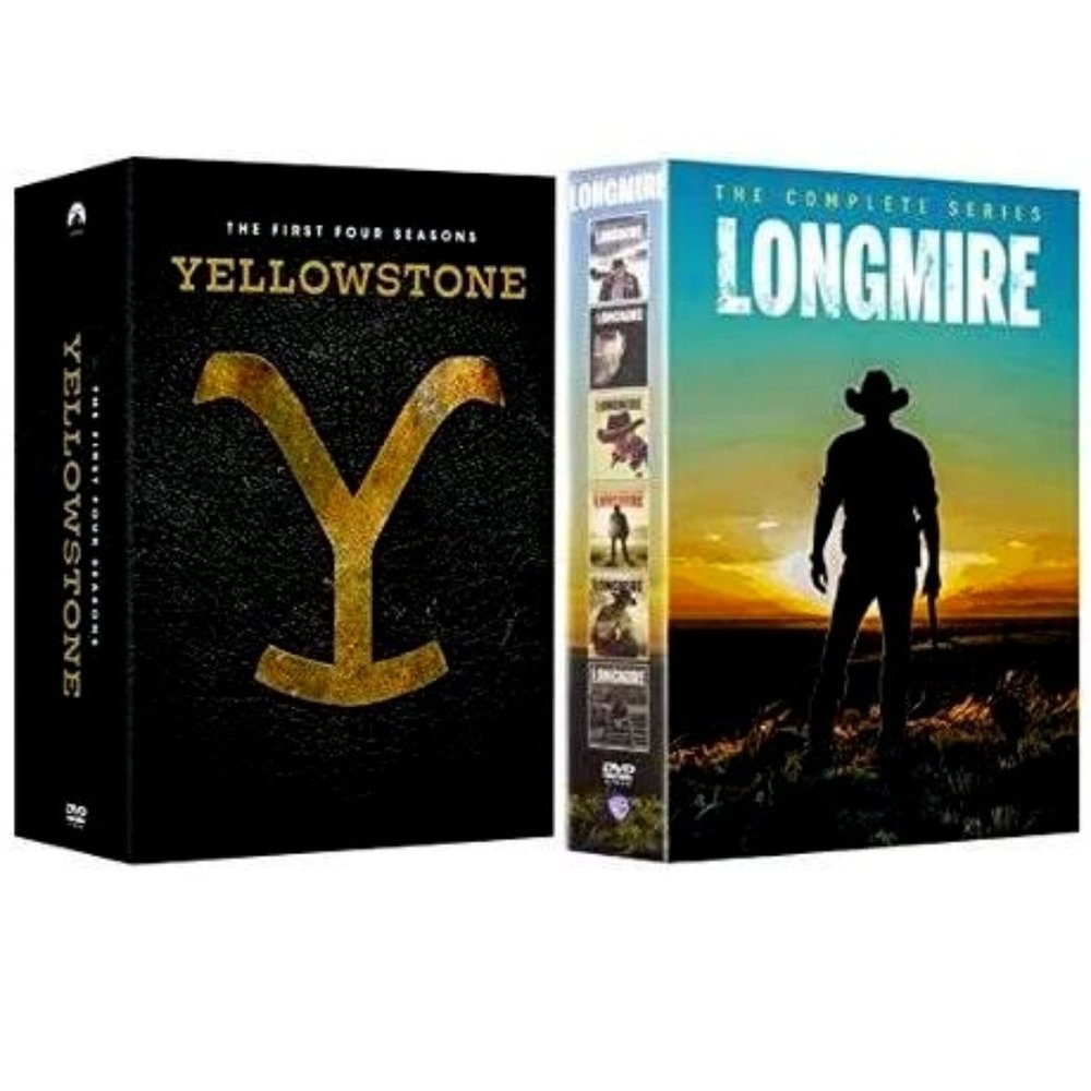 Yellowstone Season 1-4 & Longmire Complete Series DVD Best American Western Set
